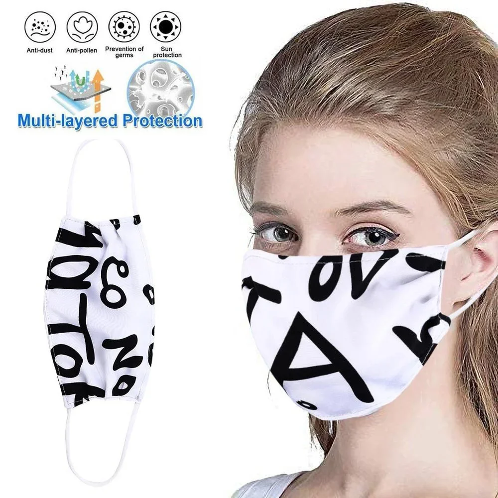 3-PACK Poly Mouth Face Masks Washable Cover Mask S
